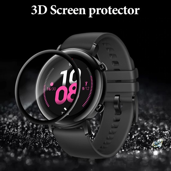 CaseUp Huawei Watch 3 Pro Tam Kapatan Ekran Koruyucu Siyah 5